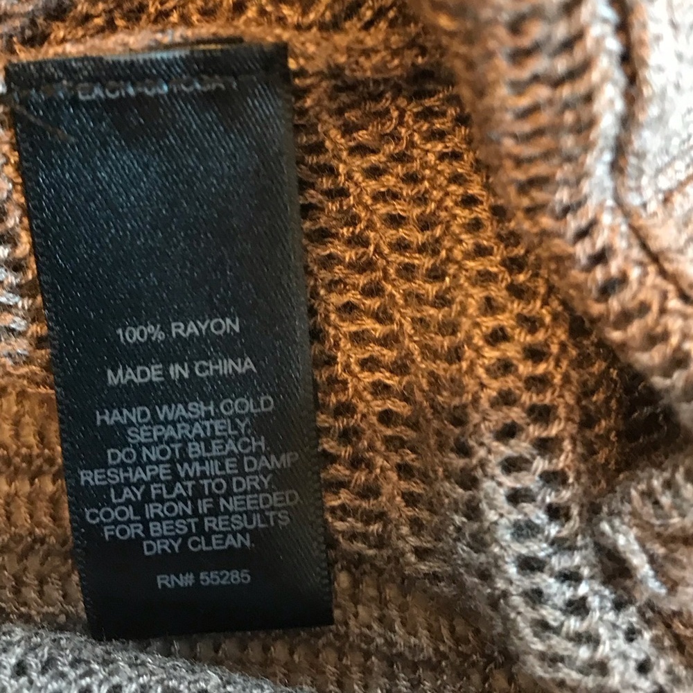 NWT Express Mesh Dolman Knit Sweater Top Taupe Brown Shirt M - Picture 12 of 12
